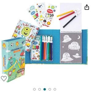 Tiger Tribe Coloring Set - Adventure Theme - Take Along Travel Art Kit NWT